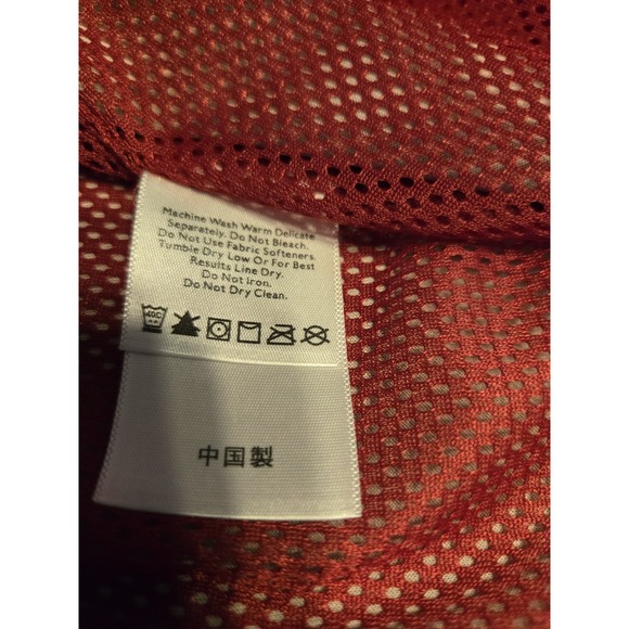 Eddie Bauer Red Full Zip Long Sleeve Windbreaker Jacket Sz XL Mesh Lined Durable - Picture 4 of 7